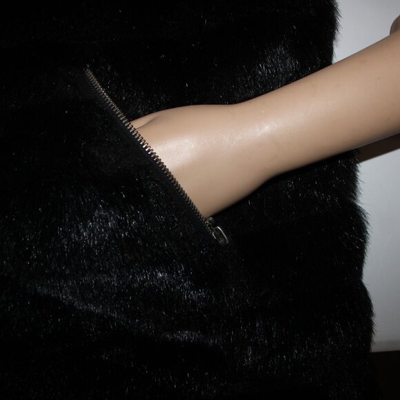 Alpine Studio Sz L Collared Pockets Faux Fur Lined Modarylic Polyester Jacket - Picture 16 of 16